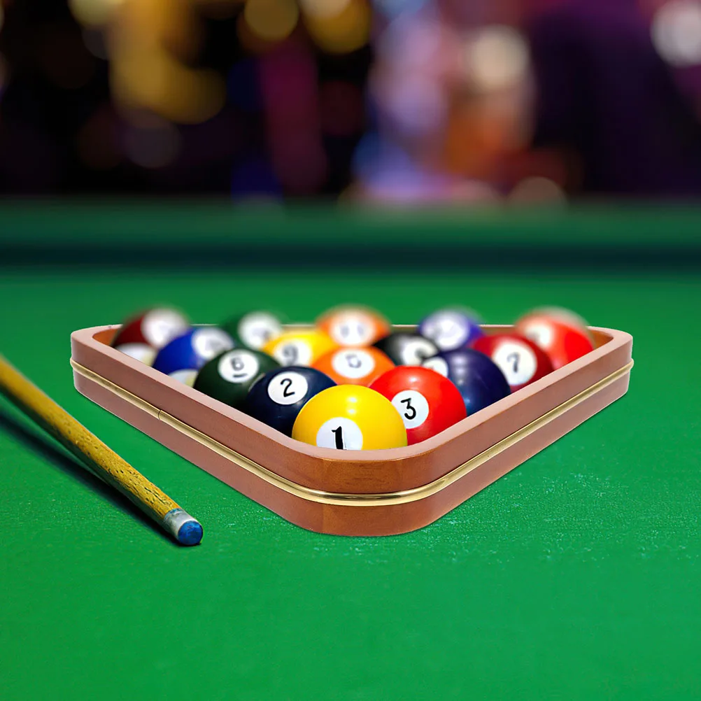

2pcs Pool Table Triangle Rack Wood Billiards Accessories Sturdy Durable Cue Ball Organizer Solid Environmentally Friendly