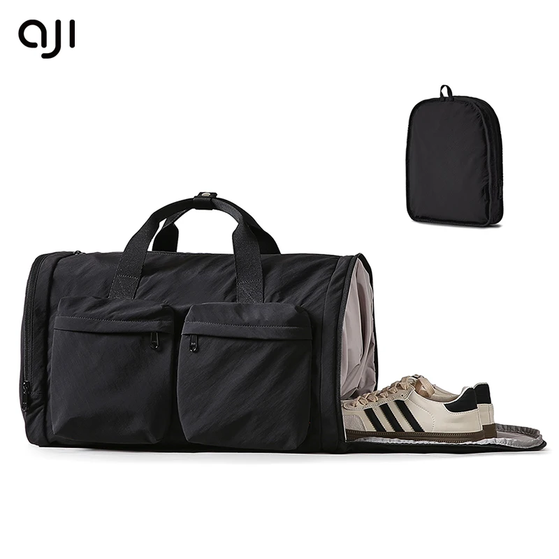 

AJI Folding Travel Bag Large Capacity Fashion Weekend Bag Handle Bag Lightweight Sports Gym Bag With Separate Shoe Compartment