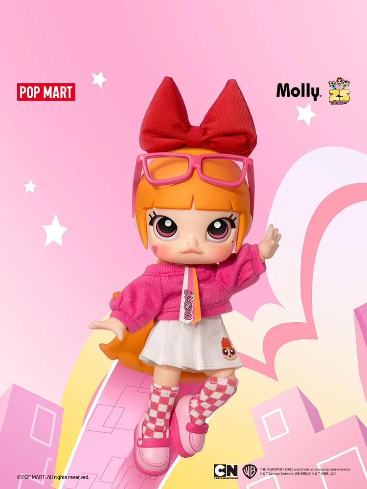 POP MART MOLLY x Flying Little Women's Police Series Movable Doll Blind Box Action Anime Figures Toys Hobbies Caixas Mystery Box