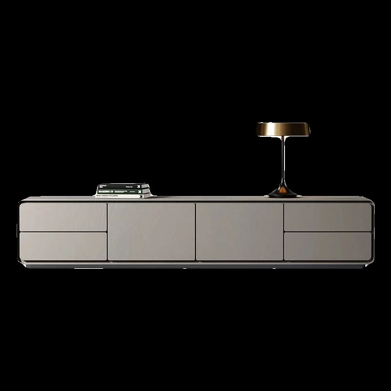 ZH Modern light luxury living room TV cabinet Home simple floor TV cabinet Minimal home customized locker