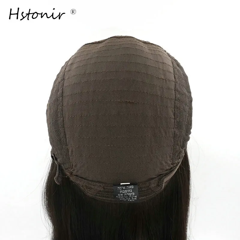 Hstonir reta kosher peruca de seda superior habilitado peruca judaica sheitels europeu remy cabelo hairpiece pelucas de mujer j002