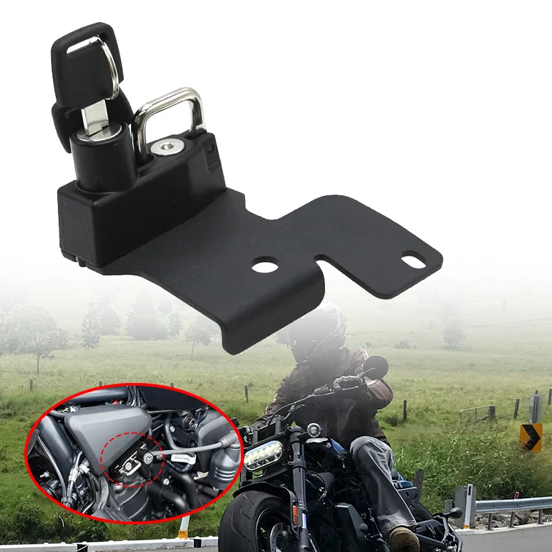

Motorcycle Accessories Helmet Lock Helmet Anti-theft Safety Lock Fit For HARLEY SportsterS RH1250S 2021- Side Metal Hook Lock