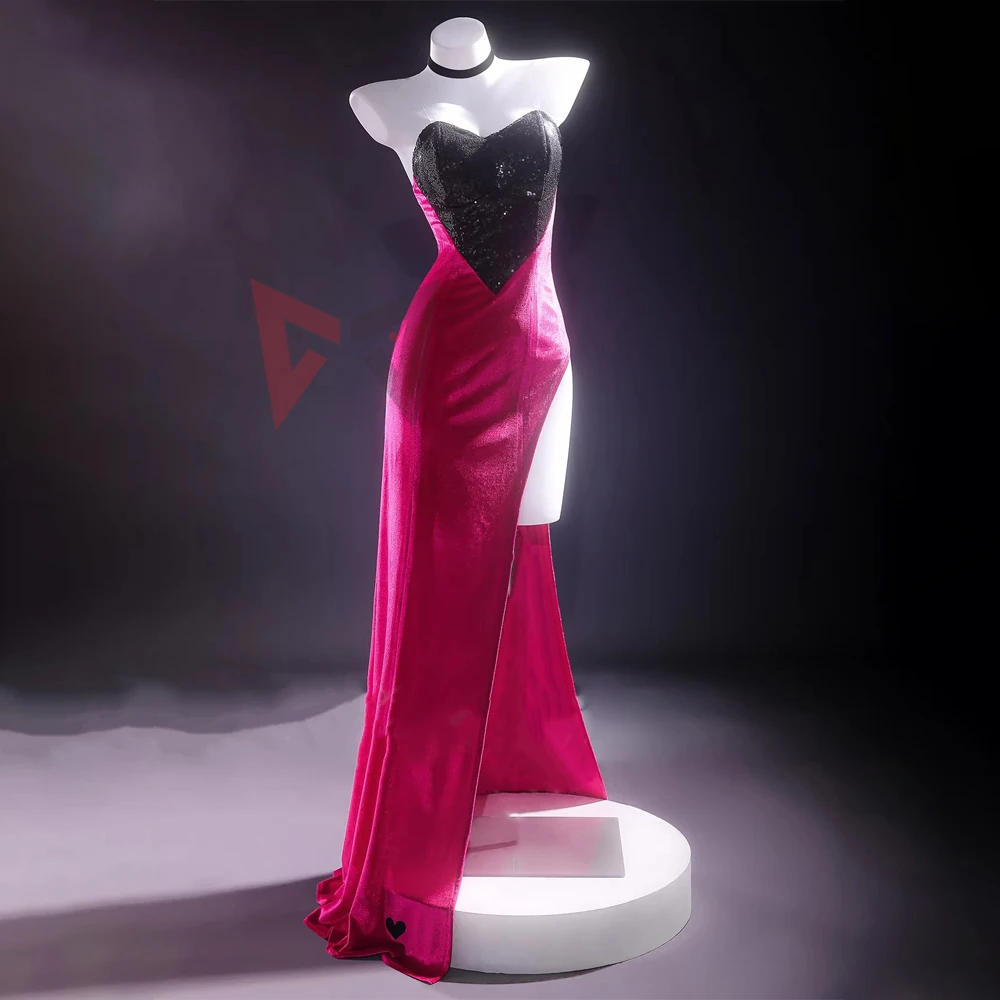 New Fabric Hazbing Hotel Angel Dust Cosplay Costume Fancy Beauty Dress Hat Boots To Choose For Game Party Custom Made