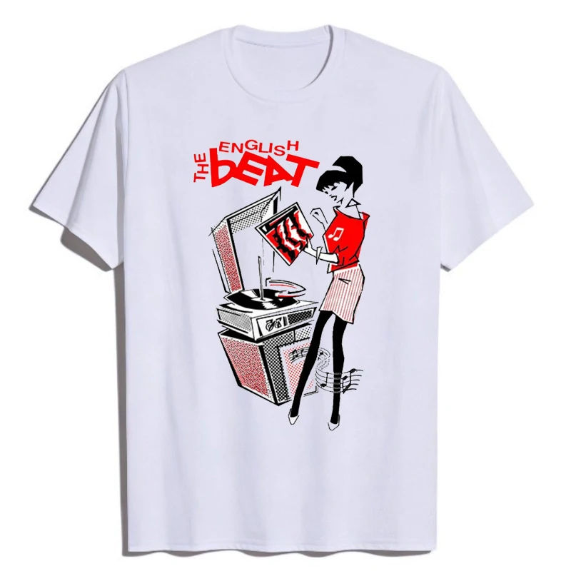 

The English Beat T Shirt Rude Girl 2 Tone Ska Cool Gift Tee Funny Graphic T Shirts Music Notes T-Shirt 80s Retro Music Shirt