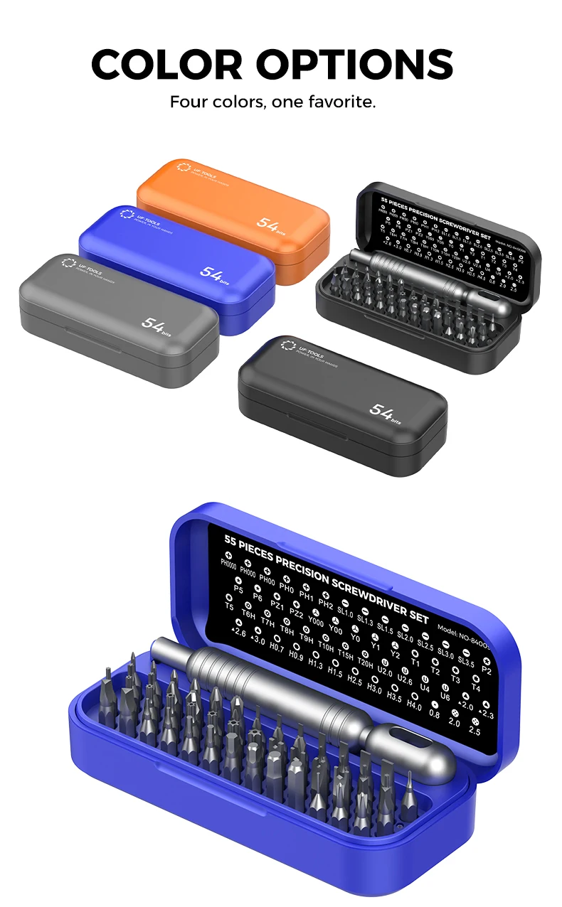 55-teiliges Mini-Präzisions-Schraubendreher-Set Magnetisches Reparatur-Werkzeugset Torx Hex Phillips Bits für Handy Uhr Laptop Elektronik DIY Geschenk – Detail 10