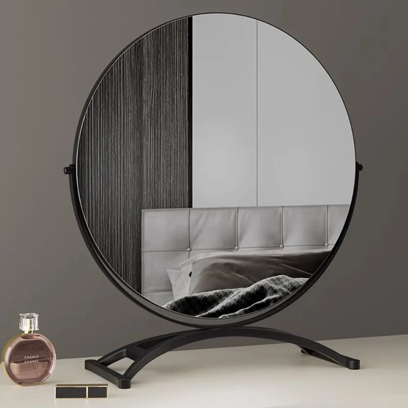 Round Women Mirror Bedroom Baby Makeup Garden Modern Princess Luxury Cute Nordic Mirror Bathroom Espelho Grande Patio Furniture