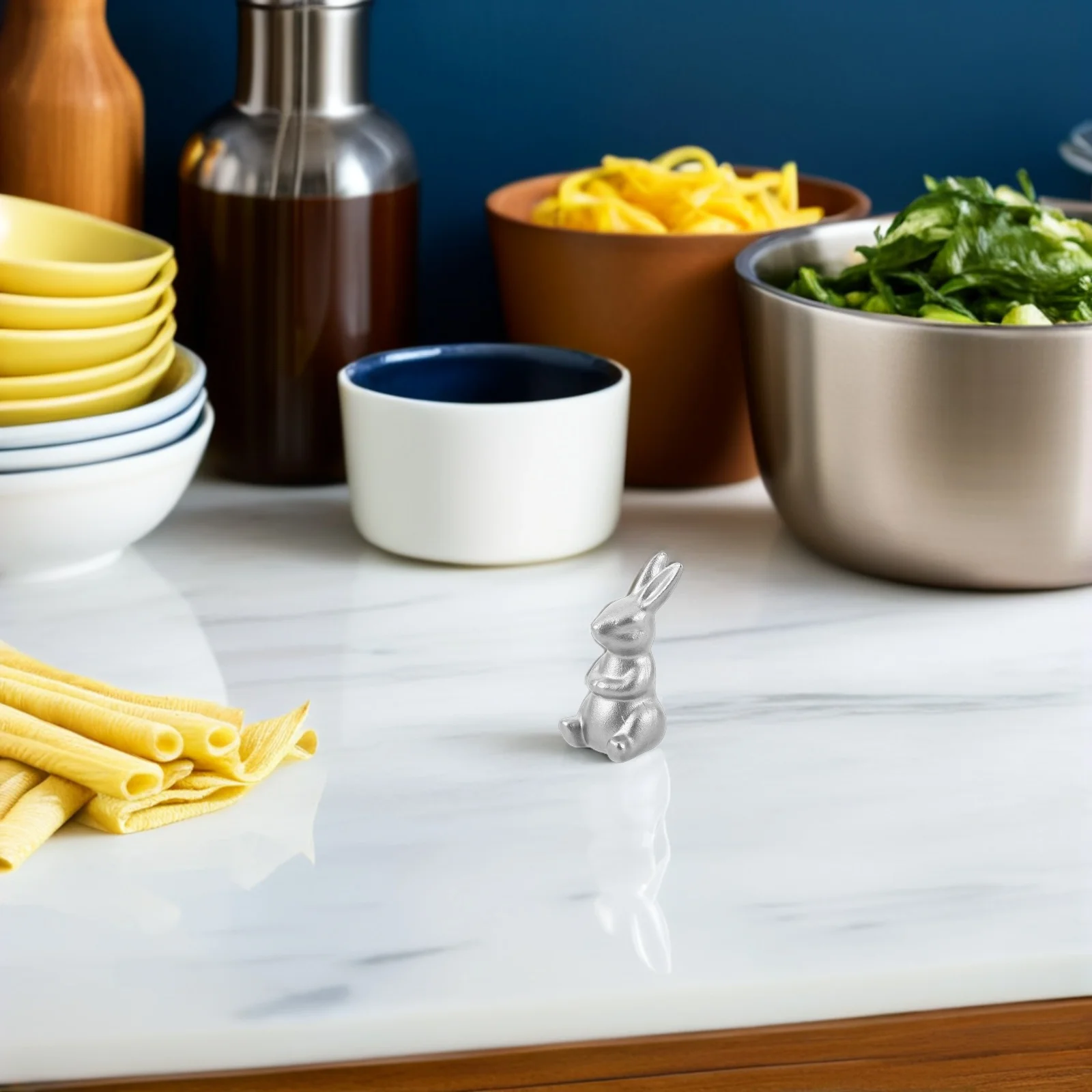 

Pot Lid Replacement Knob Cast Iron Animal Design Rabbit Shape Heat Proof Pan Lid Handle for Enamel Cookware Easy Install No