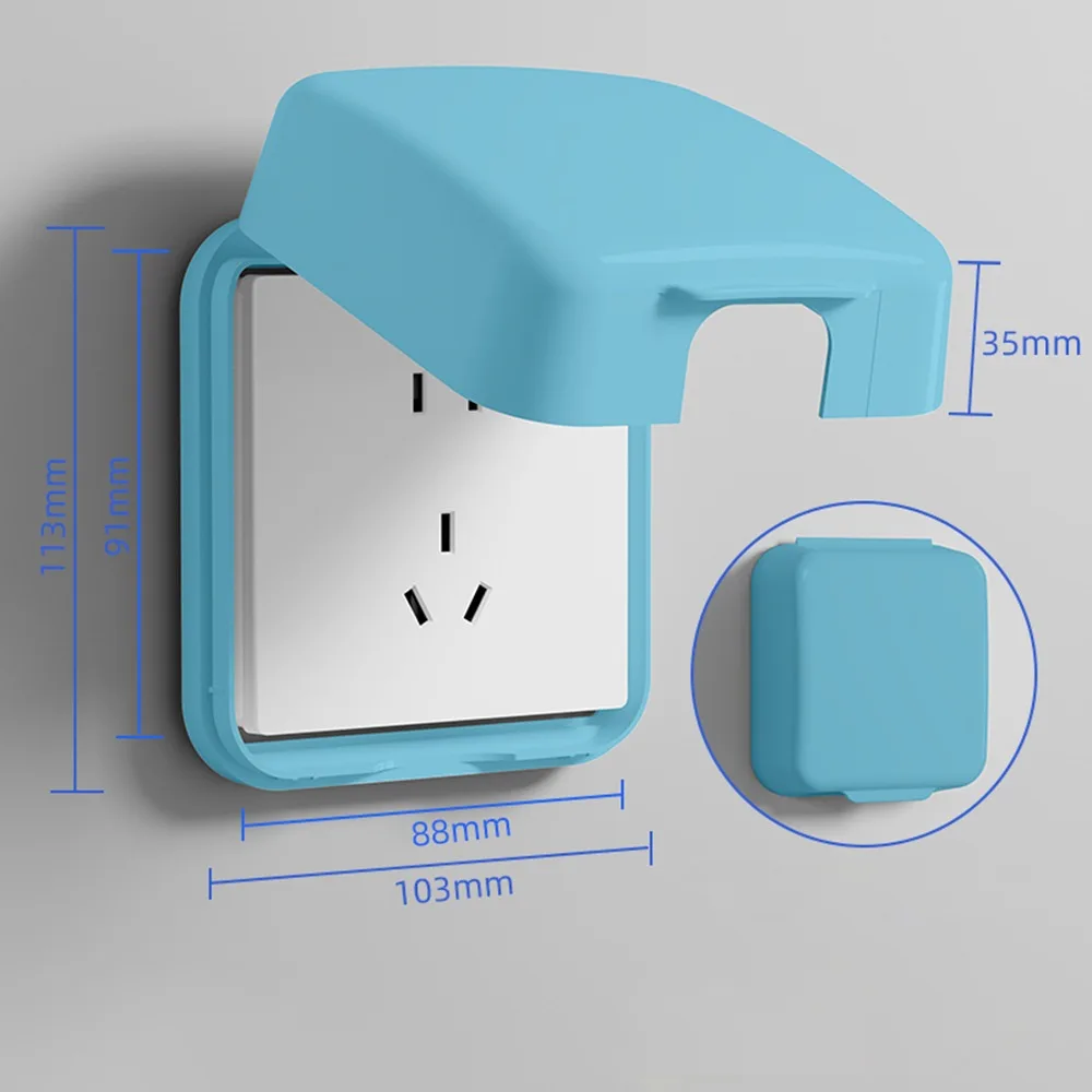 

Прочный защитный чехол для переключателя типа 86, самоклеящаяся водонепроницаемая крышка для электрической вилки, розетка, брызгозащищенная вилка для дома