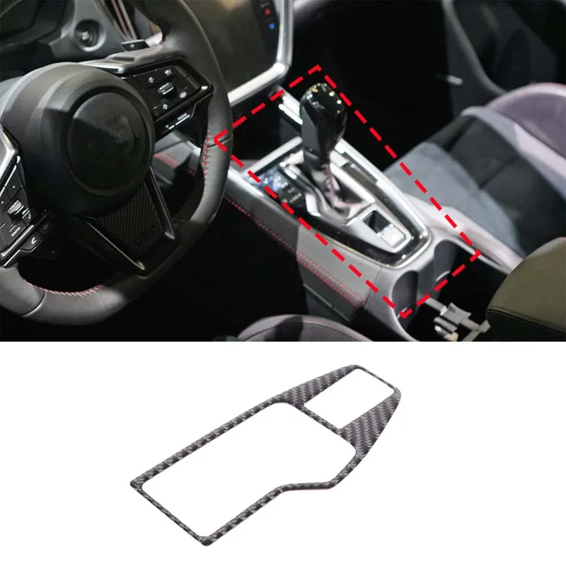 

For Subaru WRX/ WRX STI 2021 2022 2023 Soft Carbon Fiber Central Control Gear Shift Panel Sticker Interior Trim Accessories