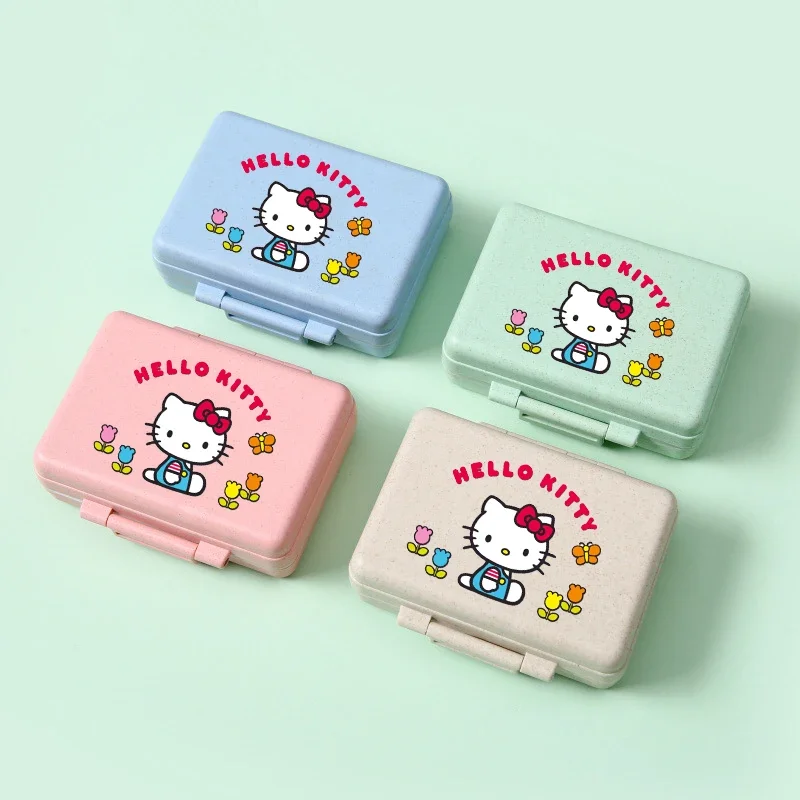 Hello Kitty Mini Portable Pills Organizer Case Cute Sanrio 9 Grids Pillbox Tablet Storage Container settimanale portapillole portapillole