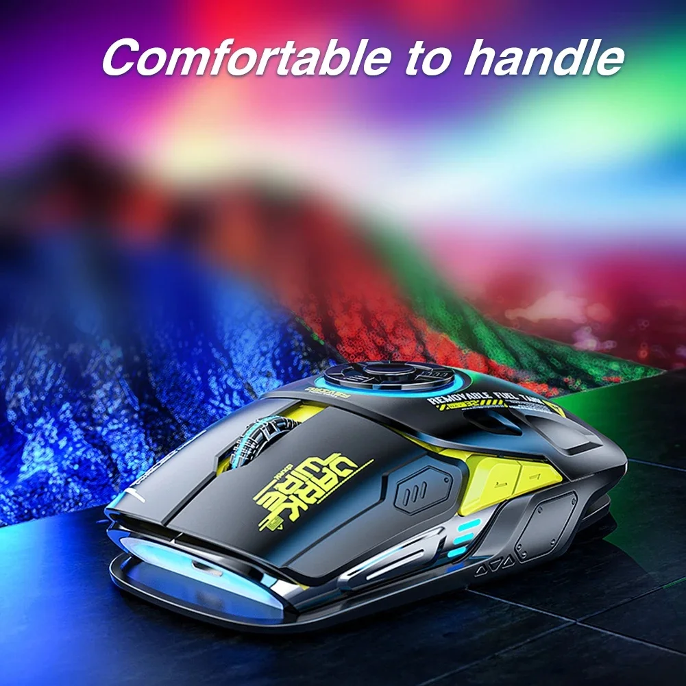 AULA H530 Newest Wireless Gaming Mouse Four-Mode Decompress Charging Gyro Mouse Rotating Esports RGB Mouse