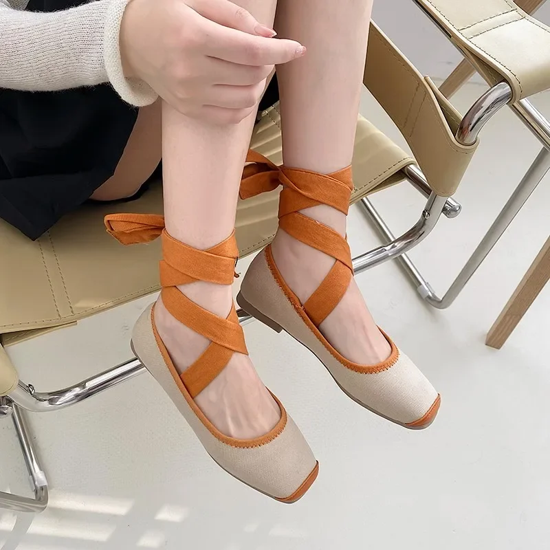 Women\'s Ballet Flats Shoes Woman Spring Summer 2023 Casual Sneakers Sandals Fashion Sabot Barefoot Ballerina Comfortable Elegant