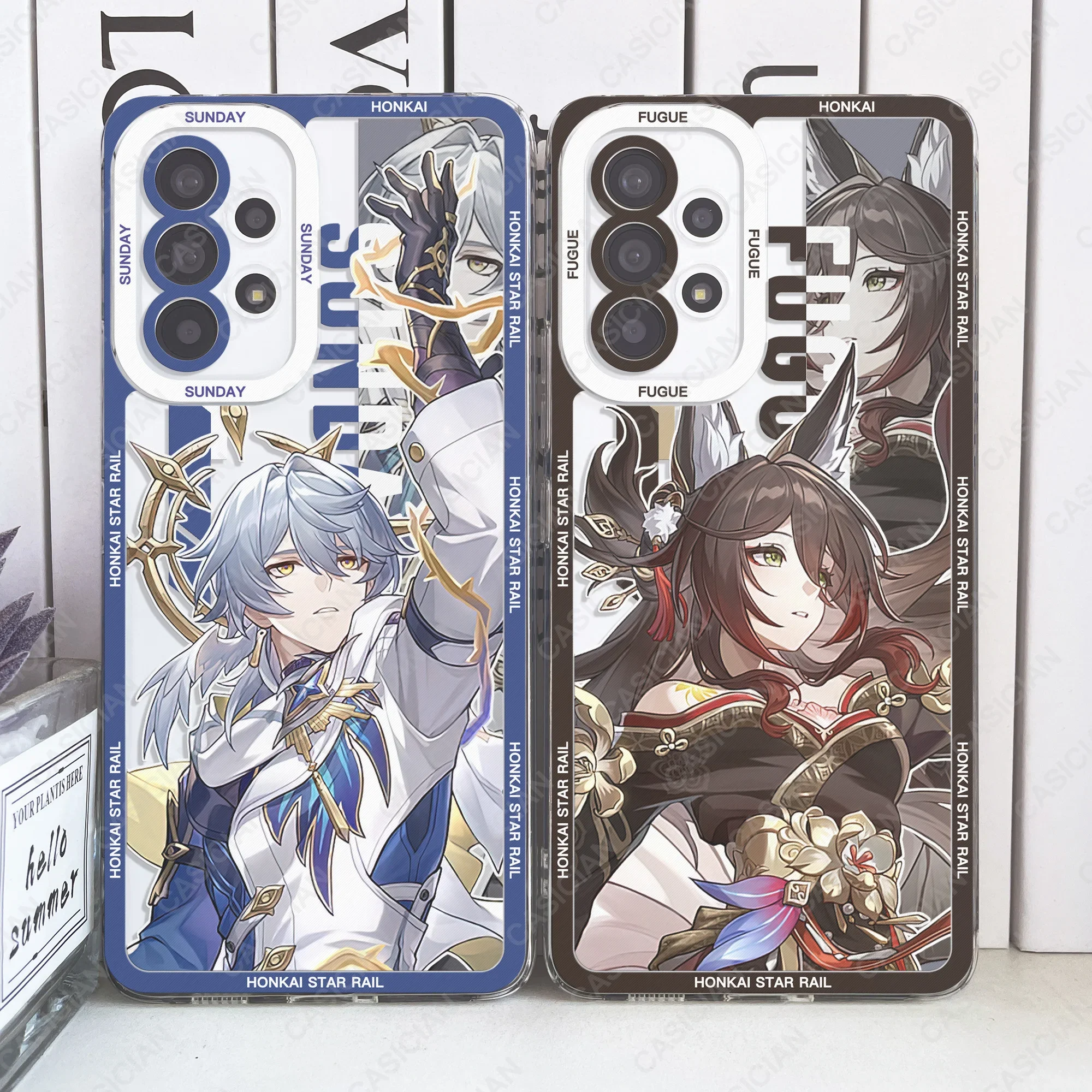 Honkai Star Rail Sunday Fugue Feixiao Aglaea Acheron Phone Case For Samsung Galaxy S24 Plus S21 FE S23 Ultra A53 A52 A54 A55 5G