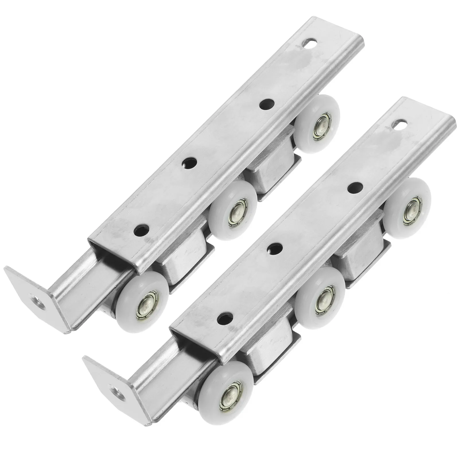 

1Pcs Strong Iron Barn Door Track Roller Silver Dark Blue Easy Install Sliding Door Kit for Kitchen Bathroom Pantry Room