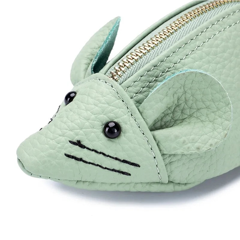 

Кожаные мини-кошельки для монет, подвеска на сумку для девочек, яркий милый кошелек в форме мышки, брелок для ключей, монетница, клатч, женские сумочки для помады