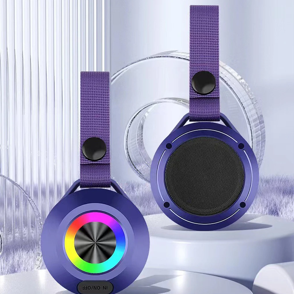 Wireless RGB Speaker Mini Waterproof Removable Strap Hanging Loudspeaker image 3