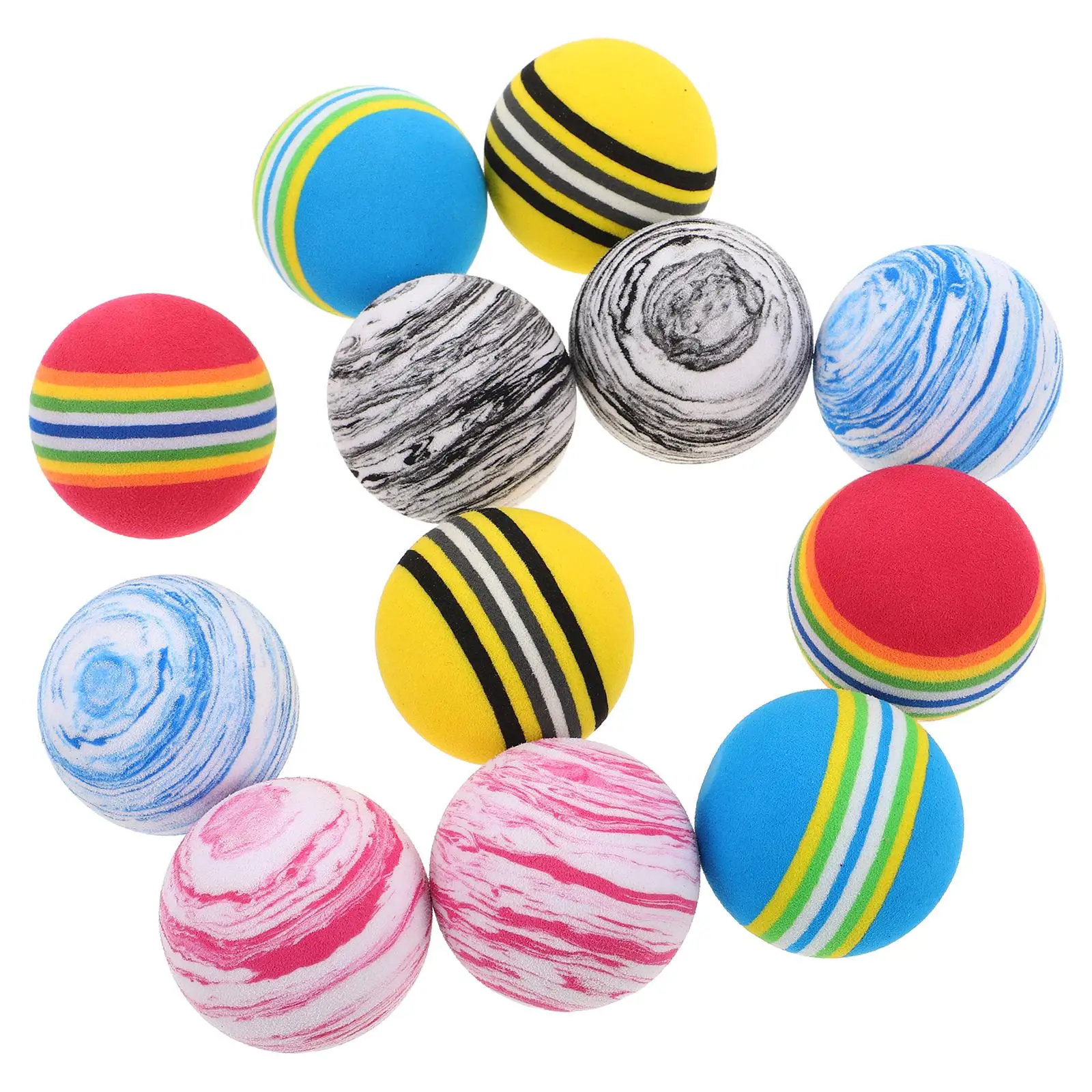 12 Pcs Golf Practice Ball Colored Balls Bulk Foam for Indoors Eva Child Colorful Training Kids