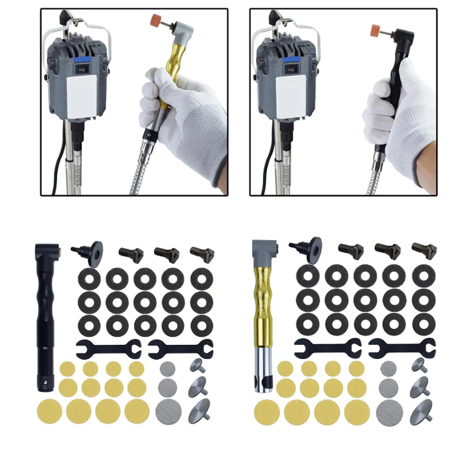 

90 Degree Flex Shaft Rotary Tool Handpiece Milling Machine Cutting Chuck 3mm