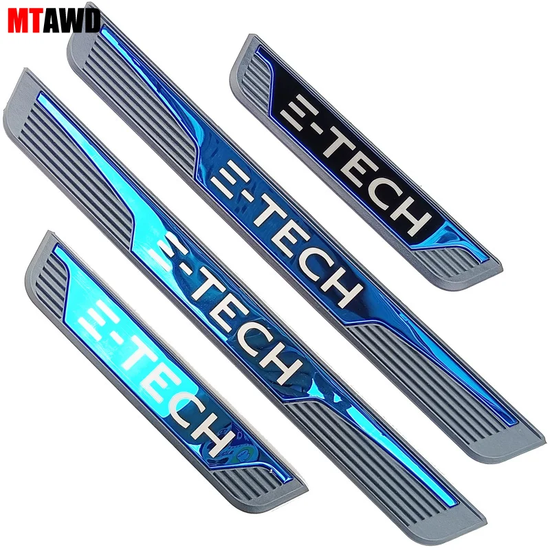 For Renault CAPTUR KAPTUR MEGANE CLIO E-TECH 2022-2024 Stainless Car Door Sill Scuff Plate Guard Pedal Protector Cover Styling