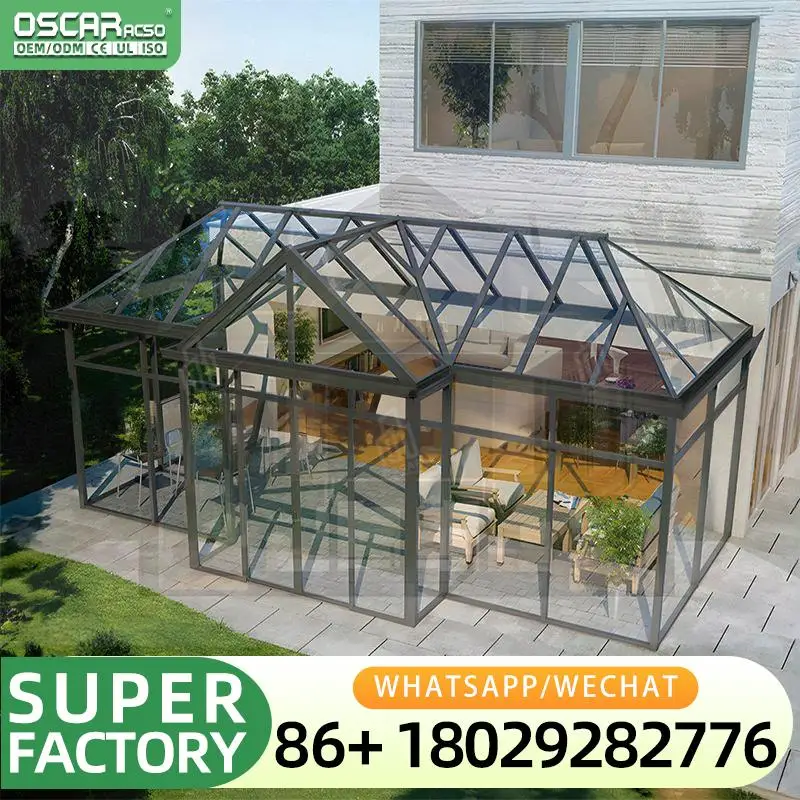 

Double Glazed Small Aluminum Frame Lean Sunrooms High Quality for Backyard Patio Garden sunroom