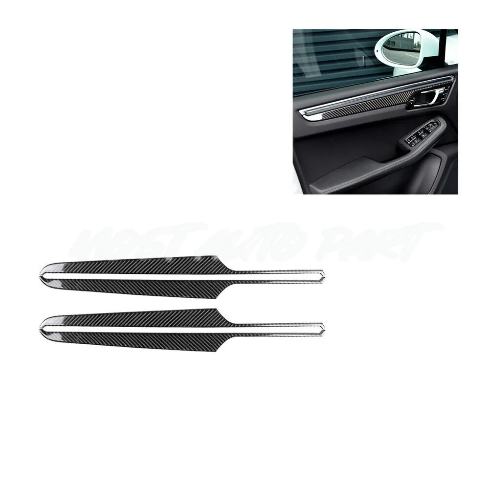 Carbon Fiber Interior Car Door Panel Cover Trim For Porsche Macan 2014-2021 4pcs（2 Color）