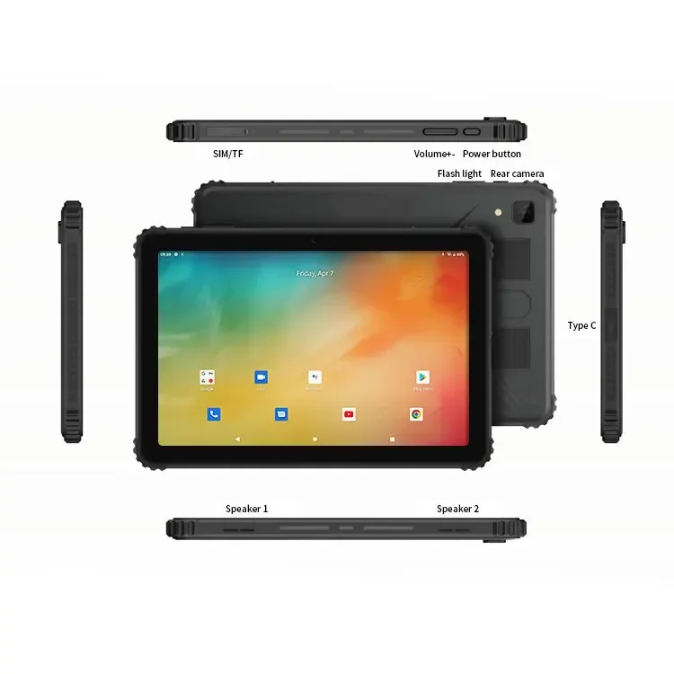 

IPS 1920x1200 Incell Bonding Industrial IP68 Rugged Tablet Waterproof YC-1804 10 Inch Tablet PC OEM 10000mah Touch Screen 8GB