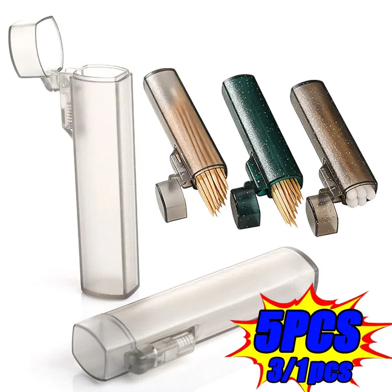 5/1PCS Transparent Mini Storage Box Simple Small Object Band-aid Classification Finishing Box Portable Toothpick Cotton Swab Box