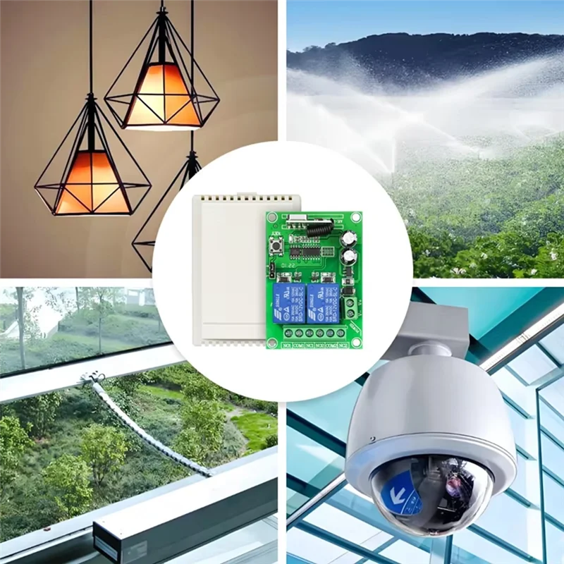 Commutateur de télécommande universel 433Mhz, relais sans fil, Module 2CH, récepteur RF, transmetteur DC 12V 24V pour porte de Garage