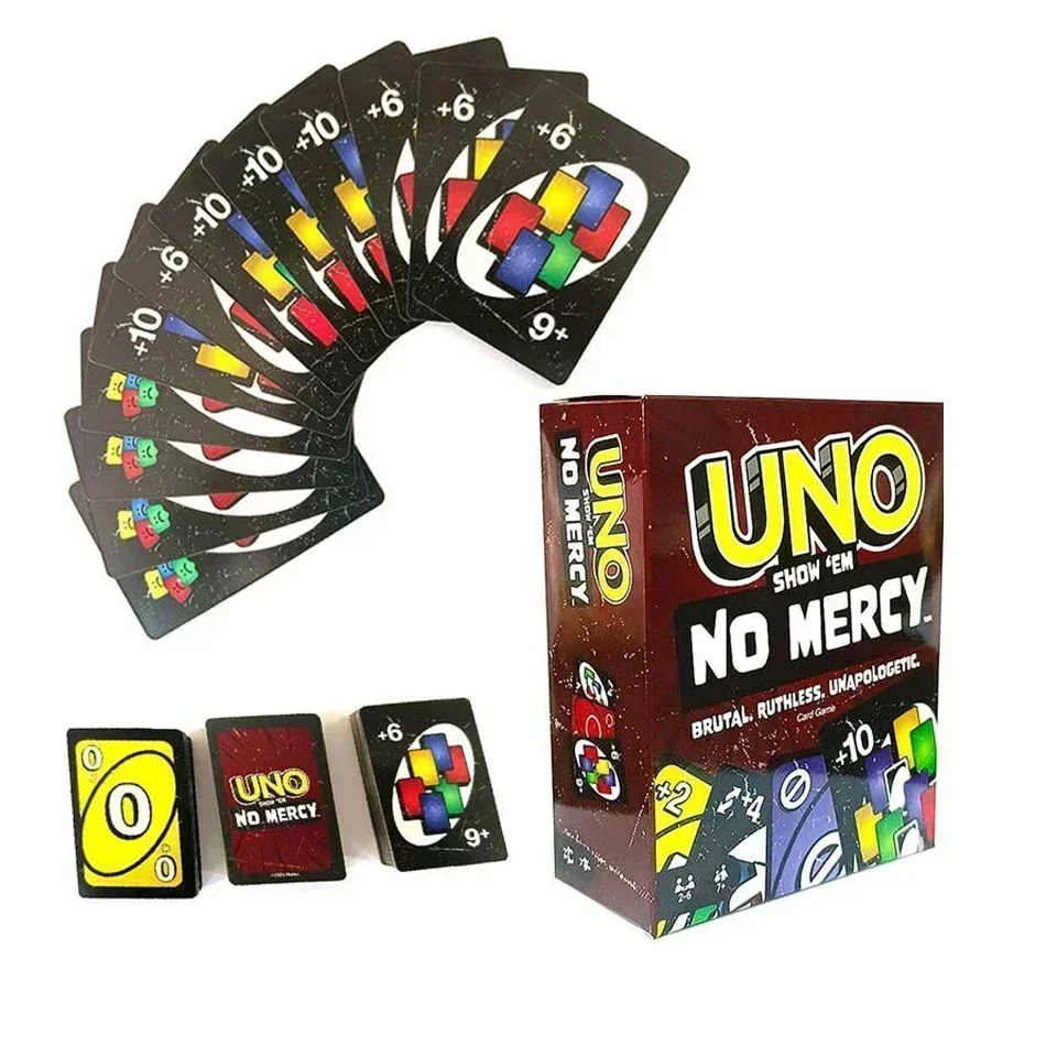 !2025 New UNO NO MERCY Card Game Minecraft Dragon Ball Z Multiplayer Family Party Board Game Funny Friends Entertainment Poker