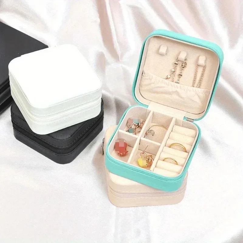 

1PC Christmas jewelry storage box travel portable jewelry box packaging box earring earrings ring box jewelry box Jewelry-free