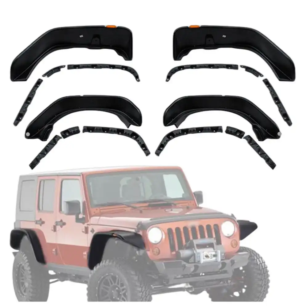 

Modification Gloss Black ABS Upgrade Aircrafts Wheel Eyebrow Low Price Car Fenders for Jeep WRANGLER JK 2007-2017