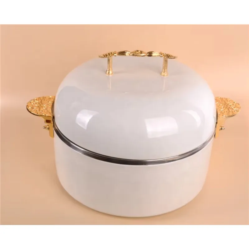 2026 New High Quality Round Marble Polished 4PCS Set Stainless Steel Insulation Lunch Box Food Insulator Container