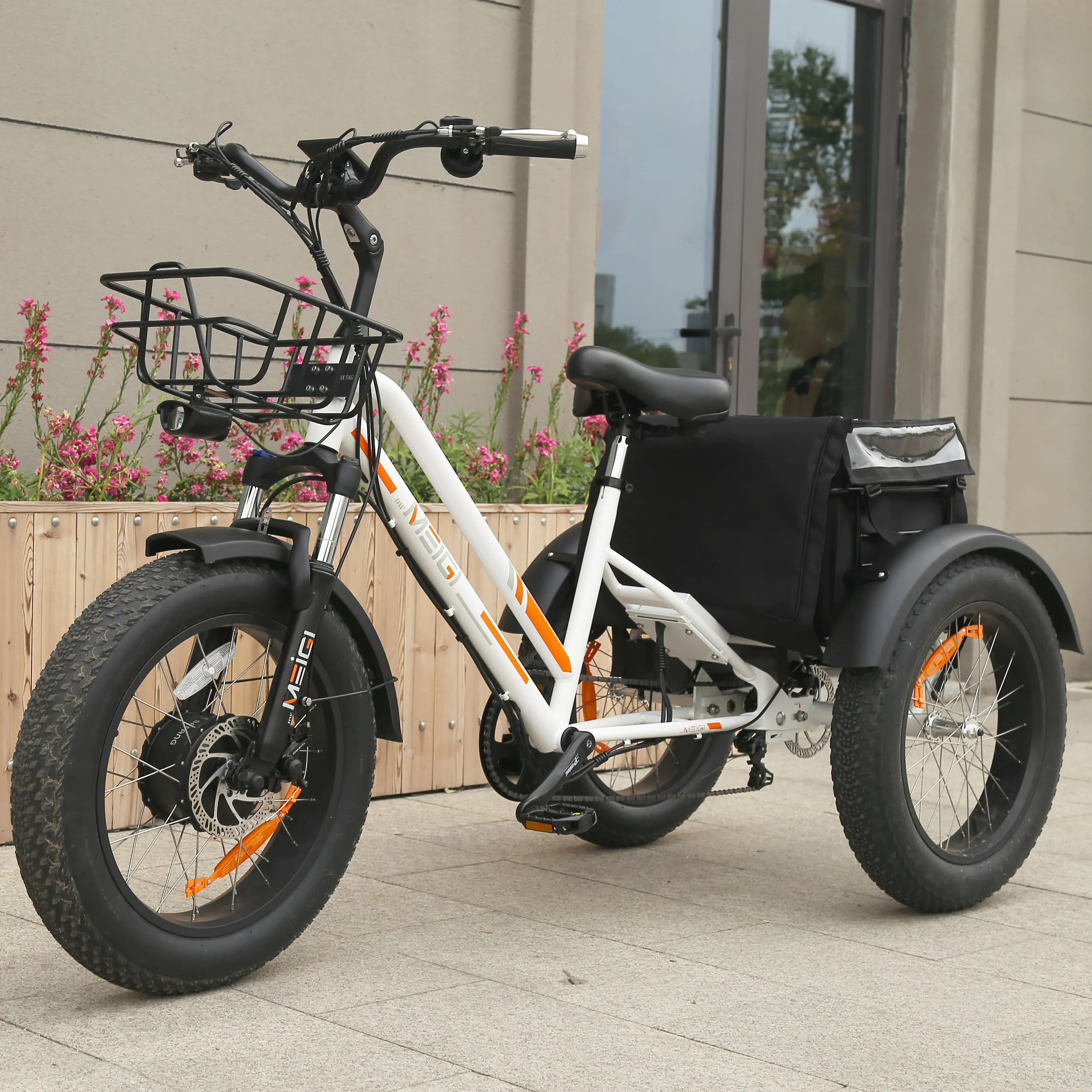 Electric Tricycle Electric Bike 3 Three Wheel Fat Tire Cargo Bike For Deliver