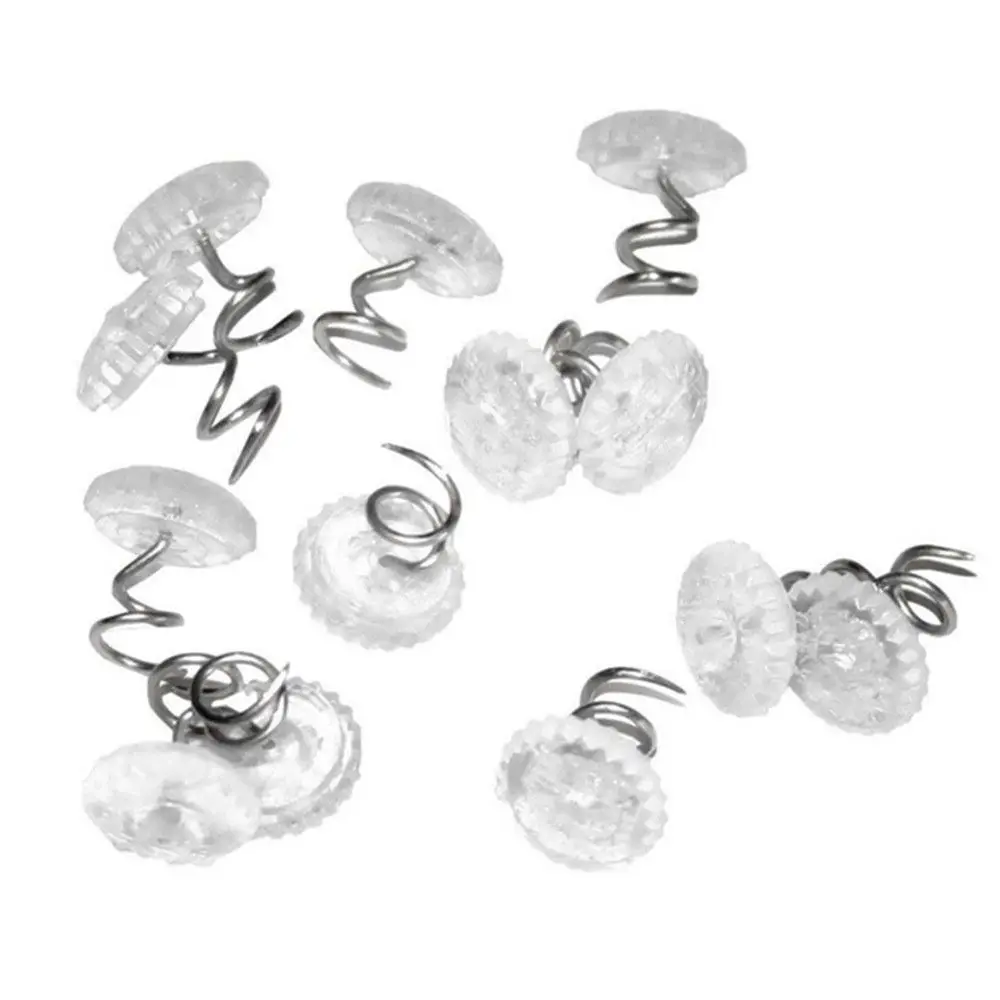 20Pcs Sofa Cushion Fixing Nail Twisting Nail 1.5*1cm Blankets Cover Bed Skirts Non-Slip Clear Grippers Holder Upholstery Parts