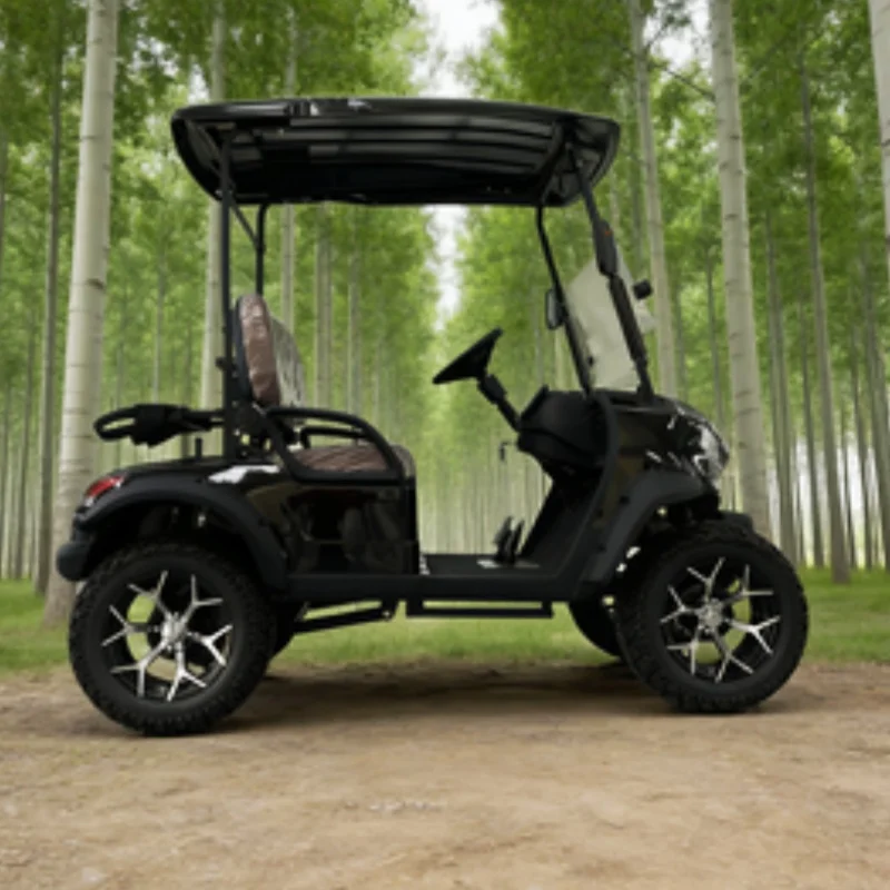 

Животное пятно вместо прогулочного автомобиля, солнечная панель для взрослых, электрическая тележка для гольфа, 14-дюймовые внедорожные шины, передняя корзина с ремнями для сумки для гольфа