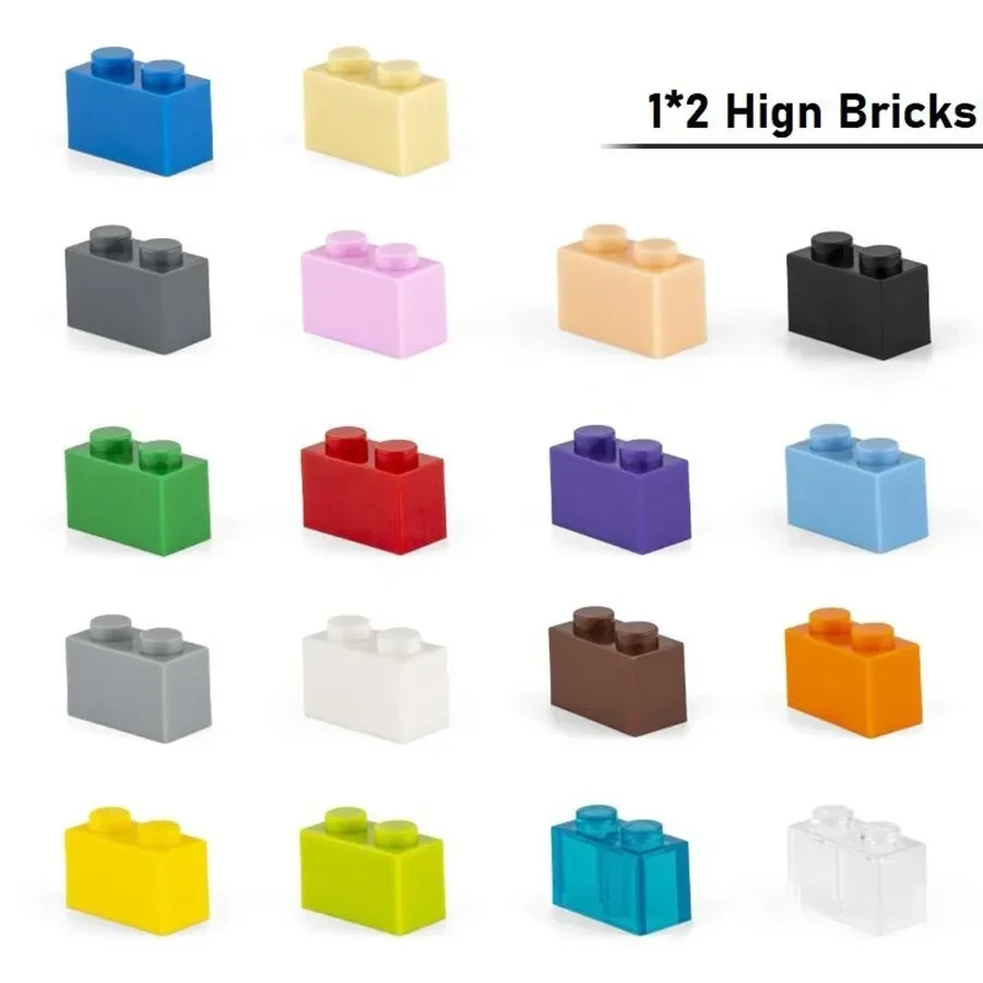 Blocs de construction en briques épaisses 1x2 points, 40 pièces, figurines éducatives et créatives, taille Compatible avec 3004 jouets ABS pour enfants