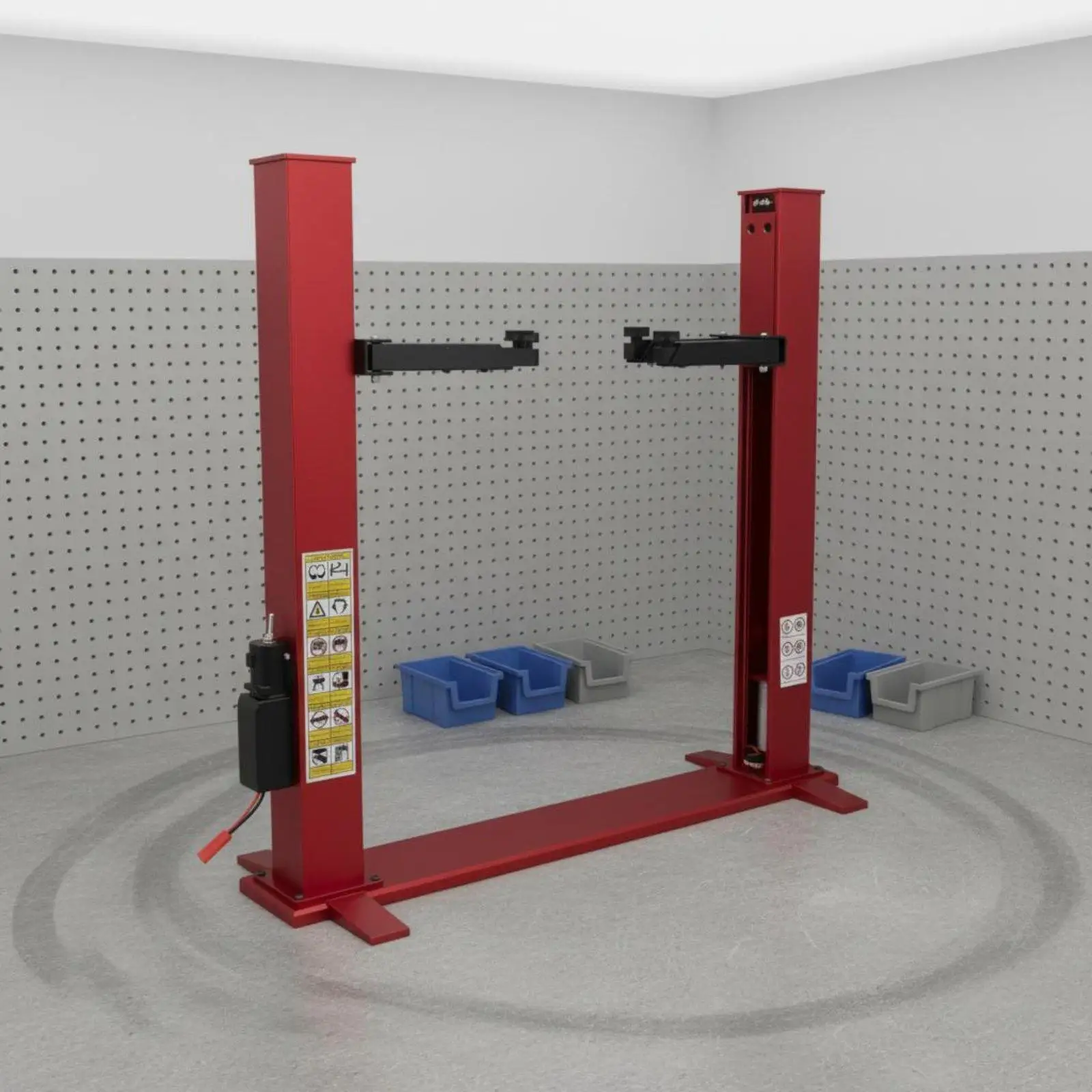 Two Column Simulation Vehicle Stand Realistic Miniature Metal Cars Repair Station for Car Construction Set Workshop Scene