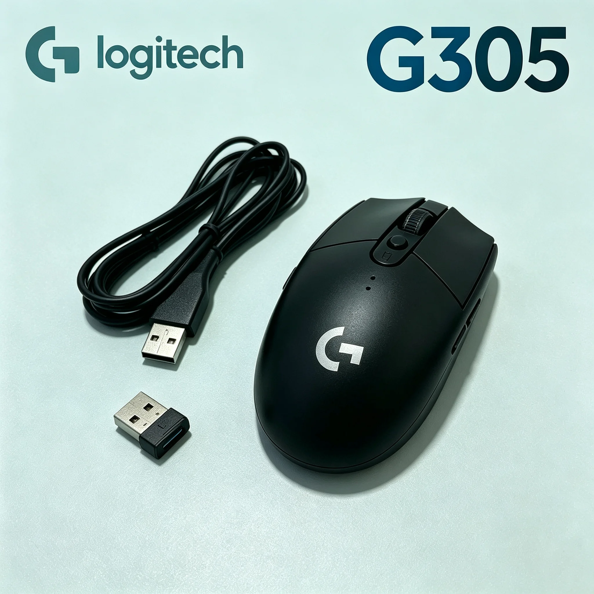 Light‑Hand Feeling Logitech G305 Wireless Mouse With Transfer Adapter Cable Programmable Button Gaming Mice For Office Study Gam