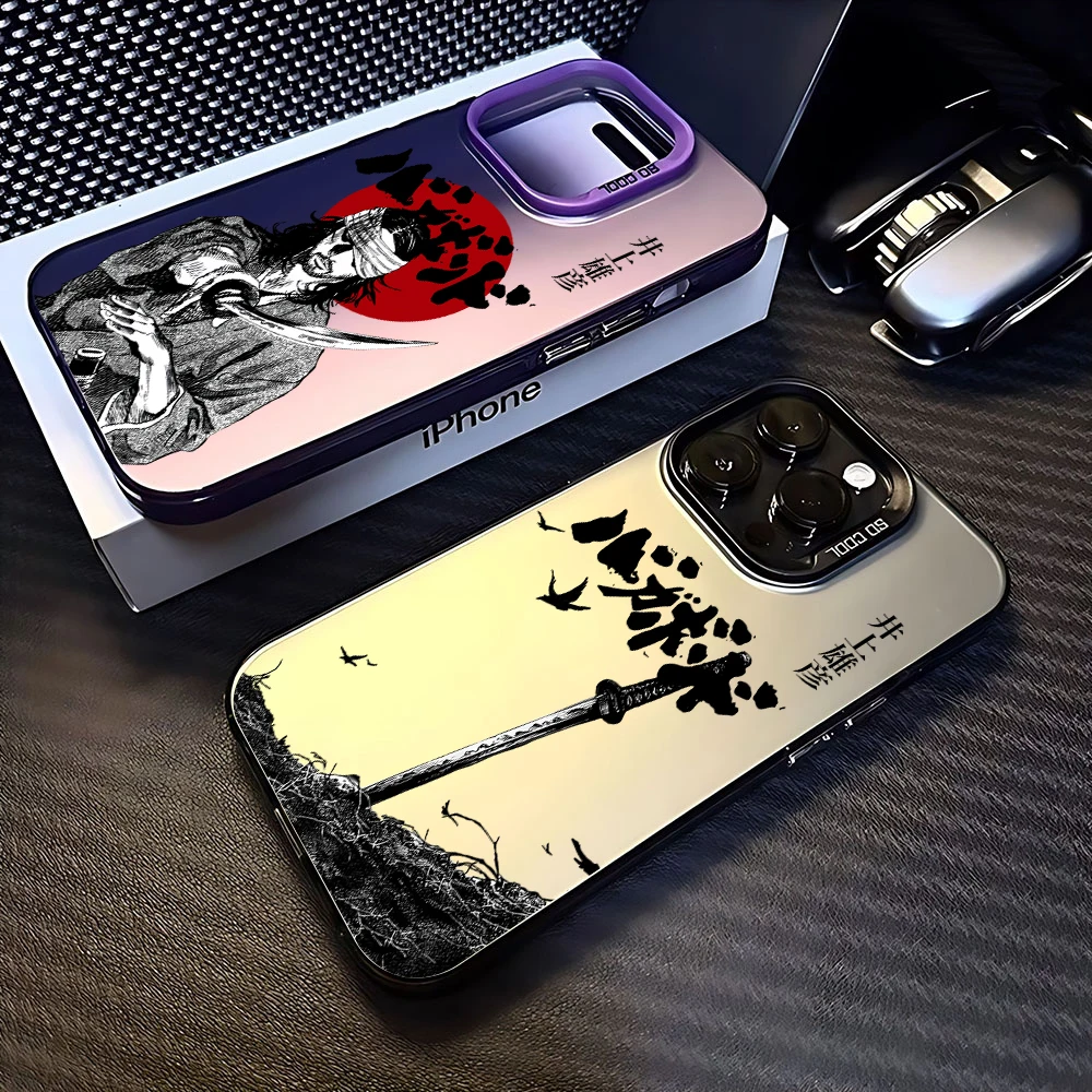 Japanese Vagabond Samurai Phone Case For iPhone 15 14 13 12 11 Pro Max X XR XSMAX 8 7 Plus Candy Matte Shockproof Back Cover