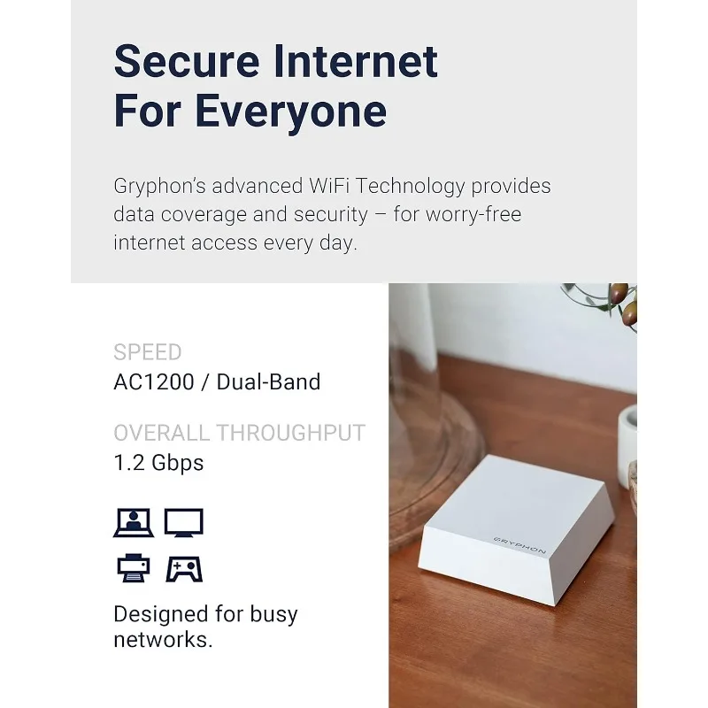 Guardião Parental Control Router, Mesh WiFi System, Malware Secure Home Router, Até 5,400 pés quadrados Cobertura