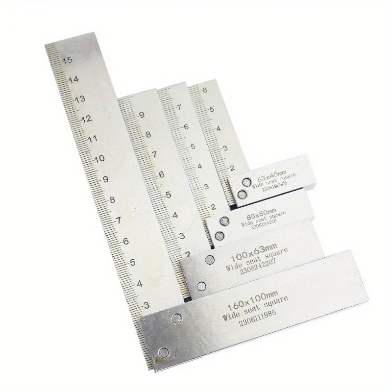 1PC Precision Machinist Square Set Hardened Steel 90° Right Angle Ruler Engineer Measuring Tool