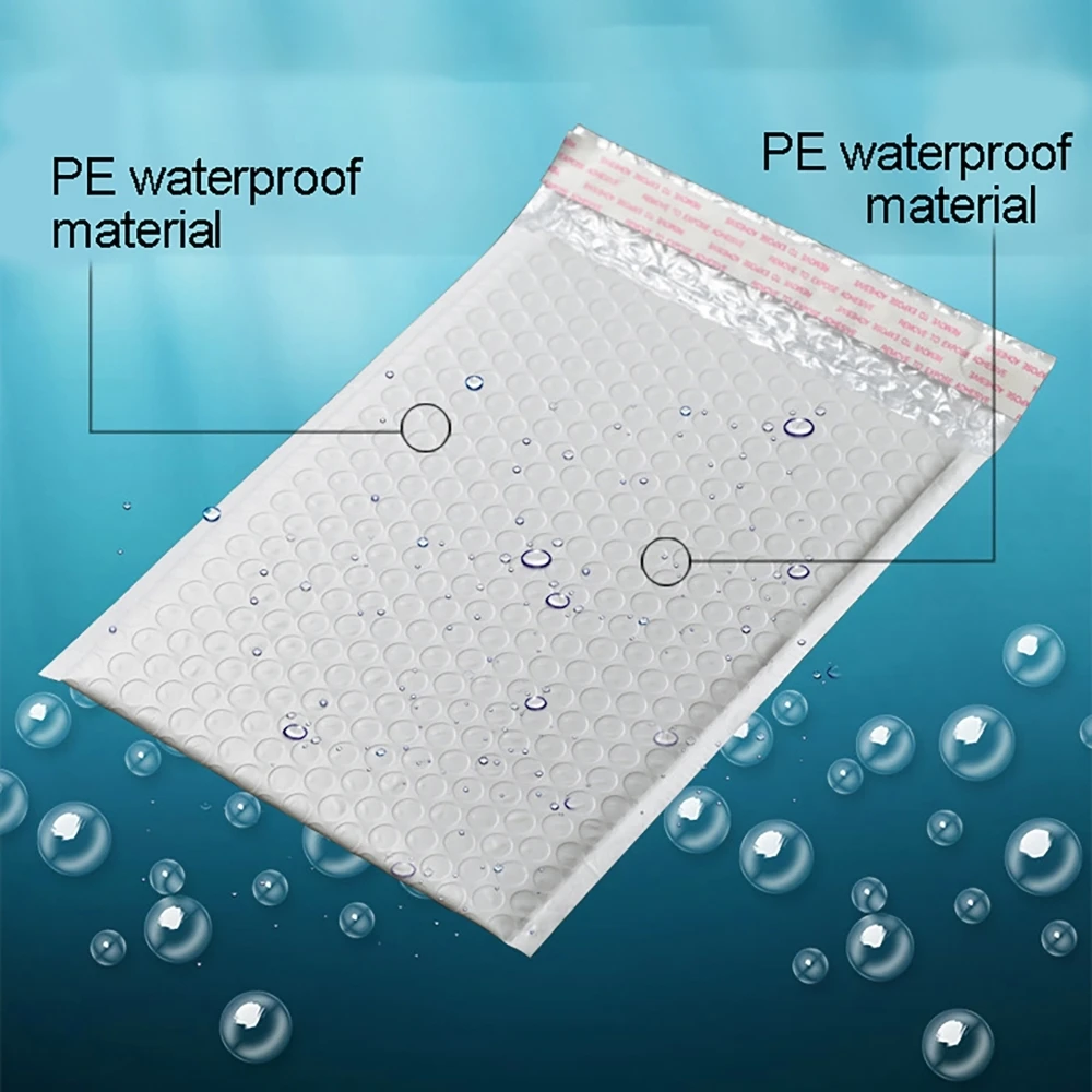 50 قطعة فقاعة البريدية فقاعة المغلفات حقيبة مقاوم للماء الذاتي ختم الشحن السريع المغلف حقيبة التعبئة والتغليف الأسود والأزرق والوردي والأرجواني