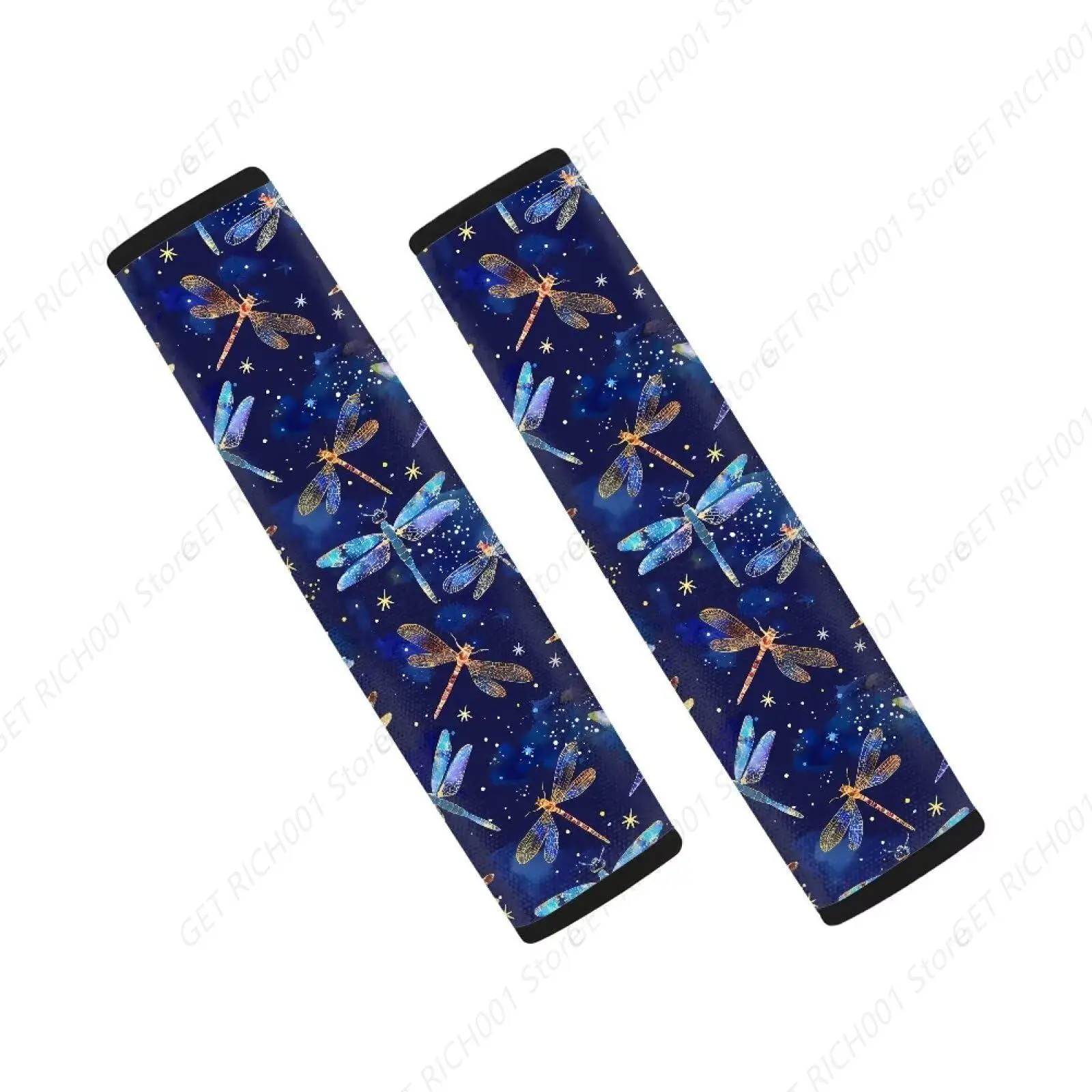 

Starry Dragonfly Pattern Seat Belt Cover Soft Auto Seat Belt Cushion Shoulder Strap Universal for Backpack Car Accessories