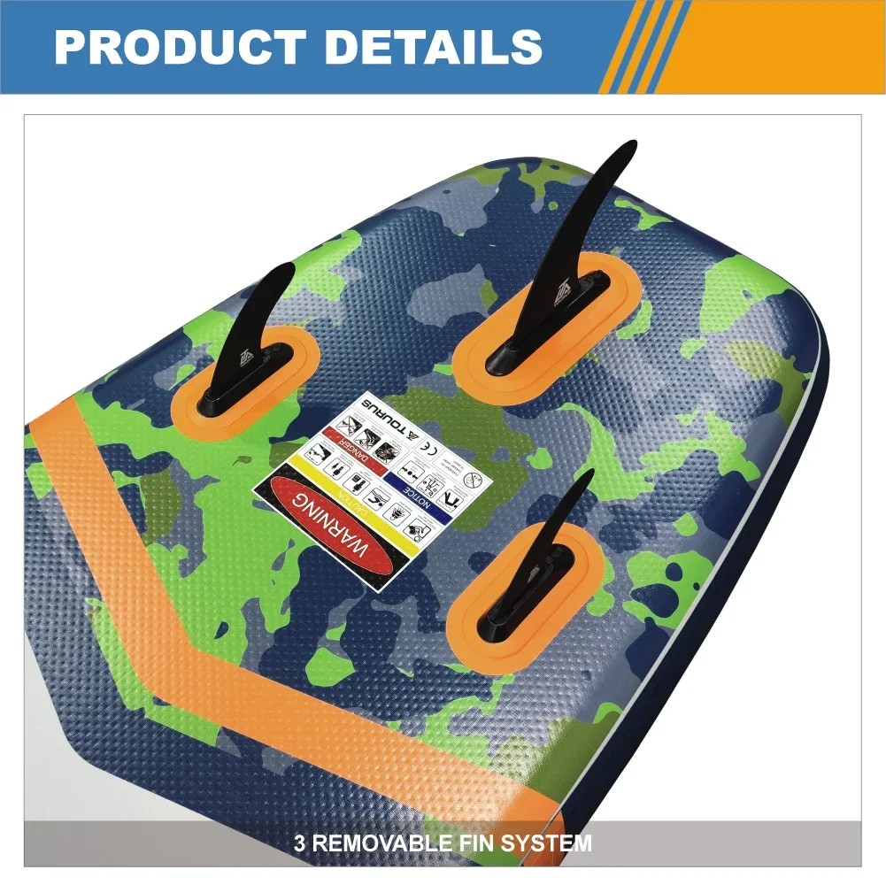 Dropshipping OEM supboard Water Sport Inflatable Paddle Board Fishing 11 ft Measure Board Fish TOURUS Fishing Boat Board