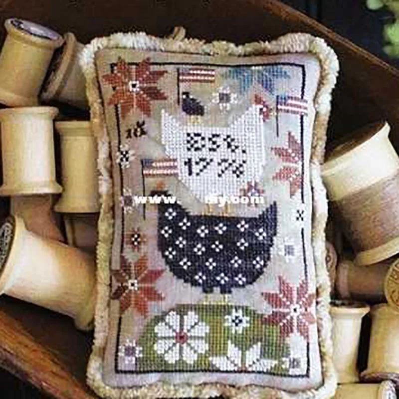 ZC119 Cross Stitch Kits Cross-Stitch Embroidery Sets Needlework Set Threads Pin Needle Cushion Biscornu Counted Cross-Stitching
