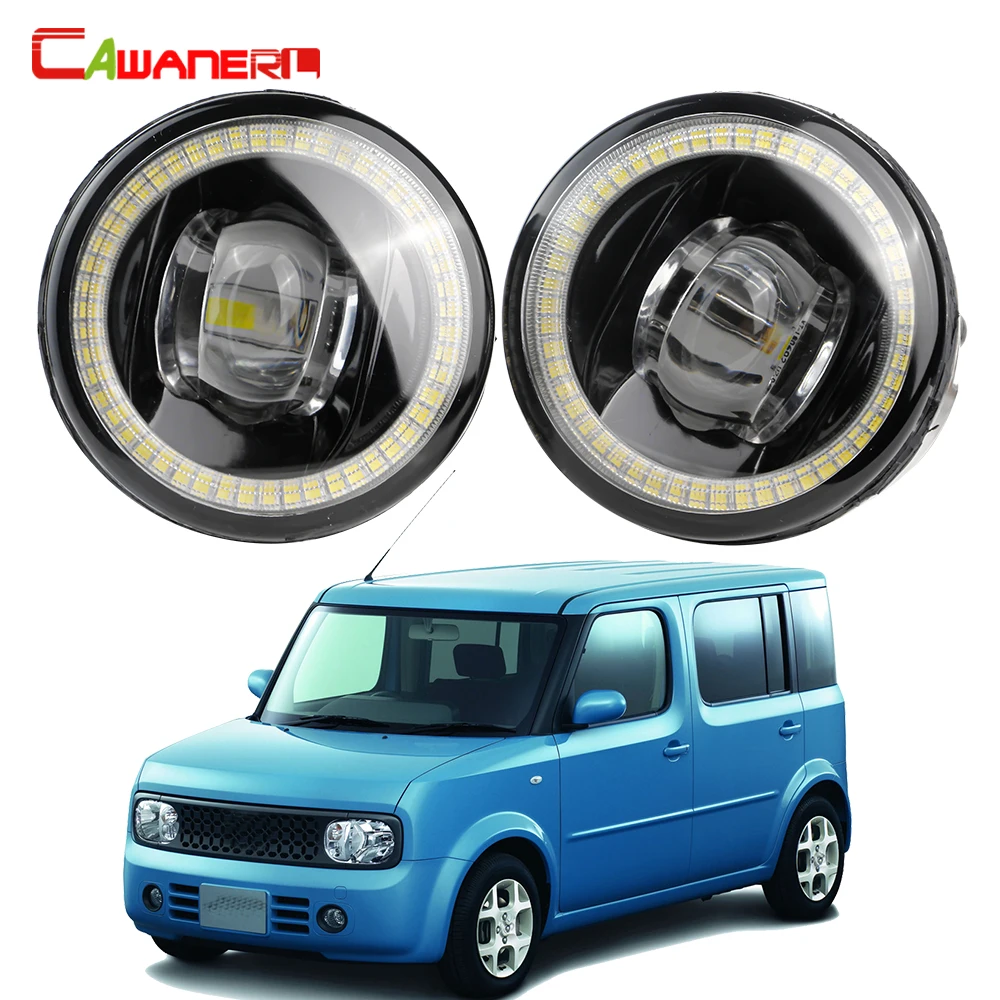 2 X Angel Eye Fog Light For Nissan Cube (Z12) 2009 2010 2011 2012 2013 2014 Car LED Fog Daytime Running Lamp DRL 30W 8000LM