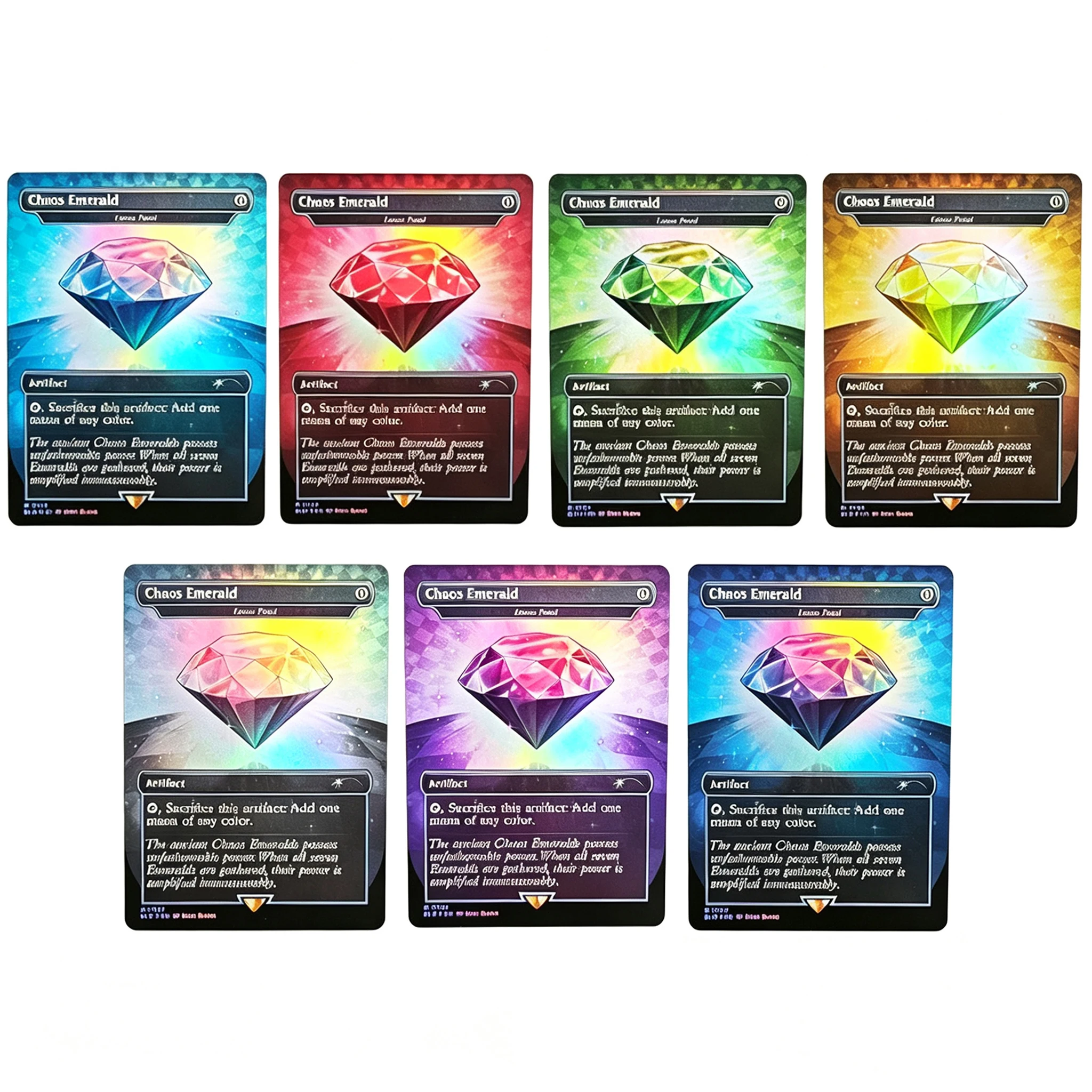 TCG Seltene Magische Folien-Sammelkarten Bunte Chaos-Smaragd-Karten - Spielzeug, Hobbys, Sammlerstücke, Geschenke für Jungen