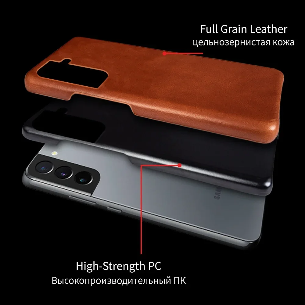 Hand Made Genuine Leather Cases For Samsung Galaxy S21 FE S20 S20FE 5G S20Plus Aesthetic Vintag Pattern Phone Shell Cover Back