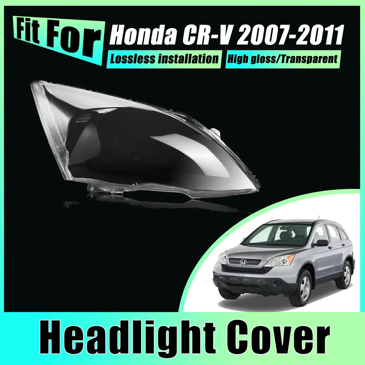 

LH RH Headlight Cover For Honda CRV CR-V 2007-2011 Head Light Caps Transparent Front Lens Fog Lampshade Headlamp Car Accessories