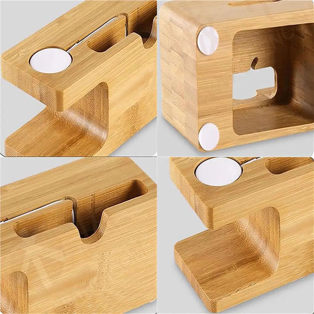 Watch Charging Stand Home Office Tabletop Bracket Displaying Rack Wood Cellphone Charge Rack Electric Device Fitting